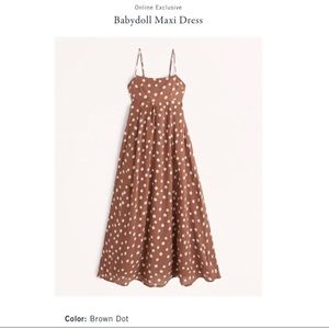 EUC Abercrombie baby doll maxi dress medium polka dot